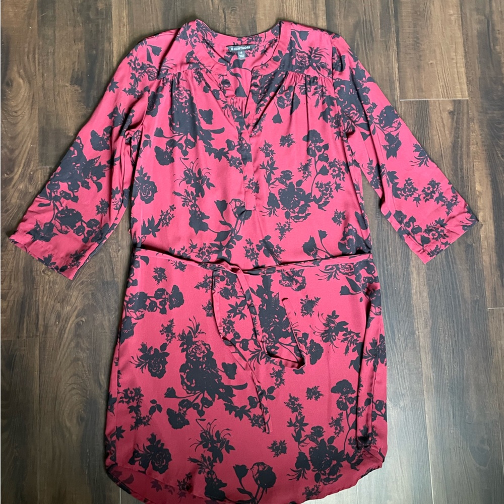 41 Hawthorne Black & Red Shirt Dress
